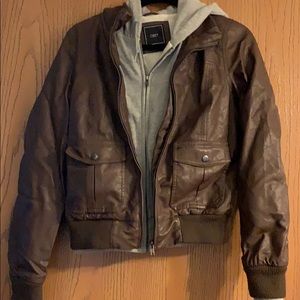 Faux Leather Jacket — Double-lined